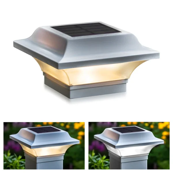 2.5x2.5 Aluminum Imperial Solar Post Cap – White - Image 9