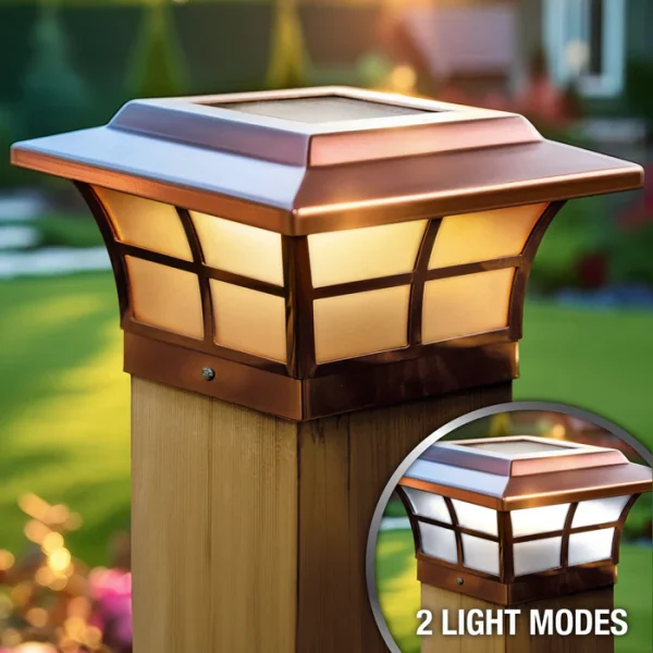 6x6 Copper Plated Prestige Solar Post Cap