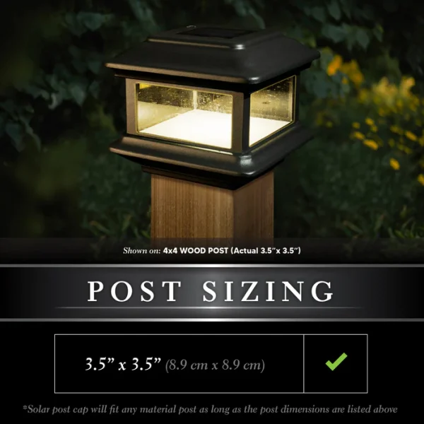 Colonial Solar Post Cap - Black - Image 2