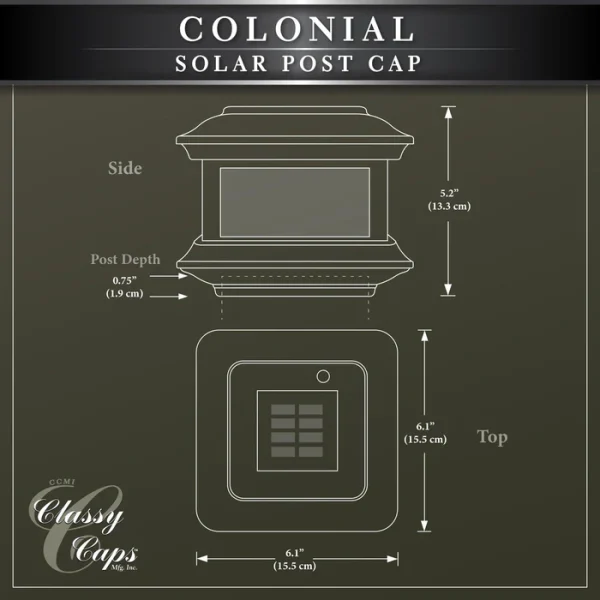 Colonial Solar Post Cap - Black - Image 8