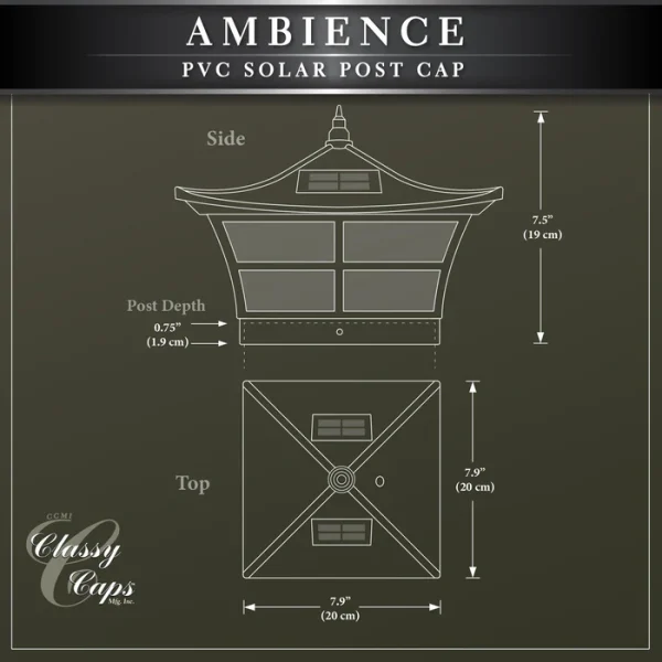 5x5 Ambience Solar Post Cap - White - Image 8