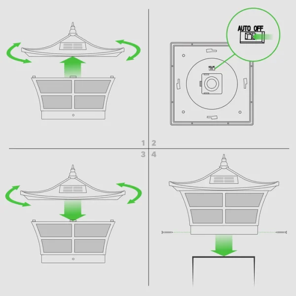 5x5 Ambience Solar Post Cap - White - Image 9