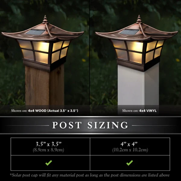 4x4 Ambience Solar Post Cap - Copper Plated - Image 2