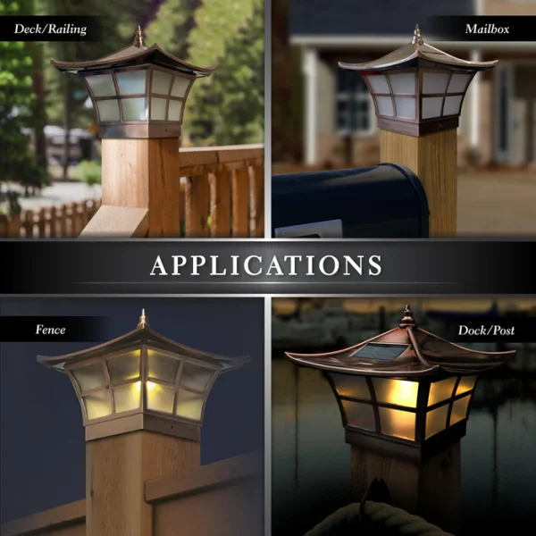 4x4 Ambience Solar Post Cap - Copper Plated - Image 5