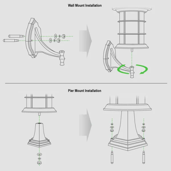 Black Aluminum Hampton Solar Lamp - Image 8