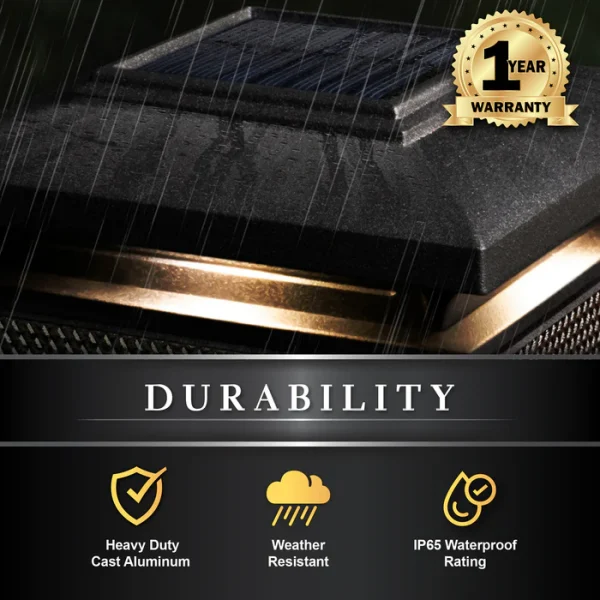 Lumineer Smart Solar Post Cap - Black - Image 6