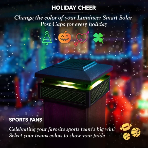 Lumineer Smart Solar Post Cap - Black - Image 9