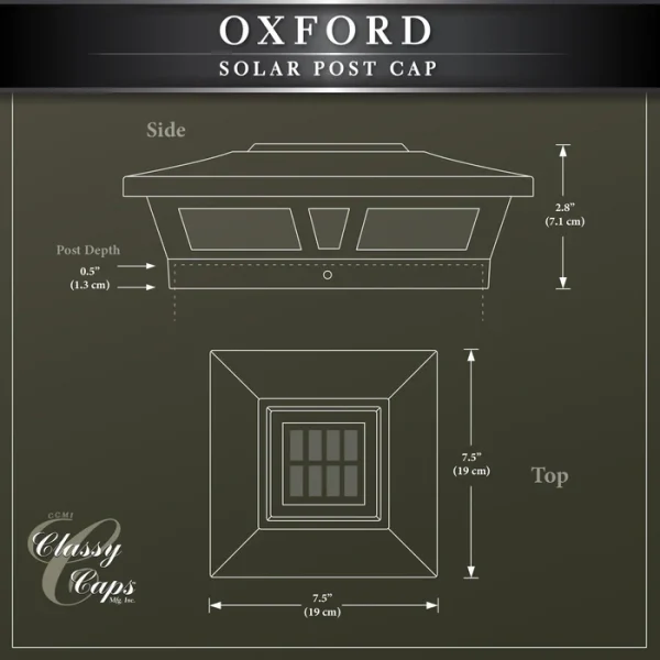 Oxford Solar Post Cap - Black - Image 8