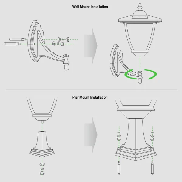 Black Aluminum Elegante Solar Lamp - Image 8