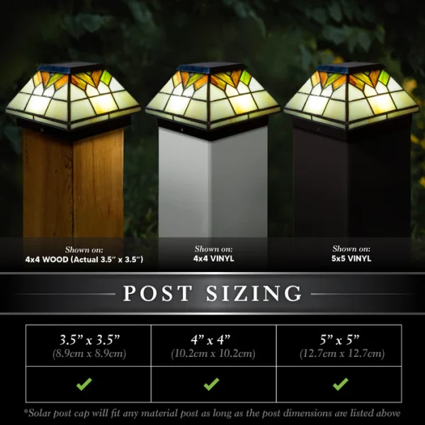 Wellington Solar Post Cap - Stained Glass - Image 2