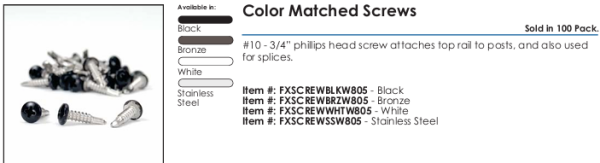Rail FX Screws