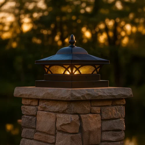 Coventry Solar Post Cap - Black 7 1/2" x 7 1/2"