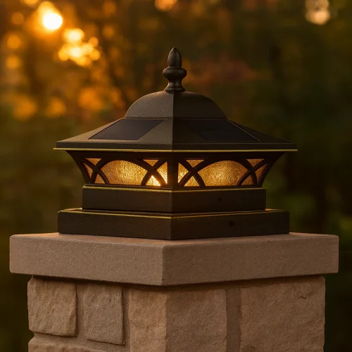 Coventry Solar Post Cap - Bronze 7 1/2" x 7 1/2"