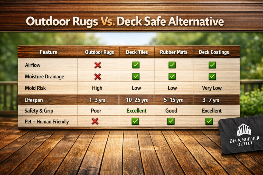 outdoor rugs vs deck safe alternatives